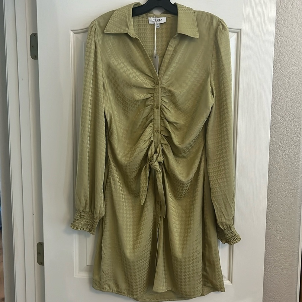 Gilli NWT Houndstooth Satin dress size L